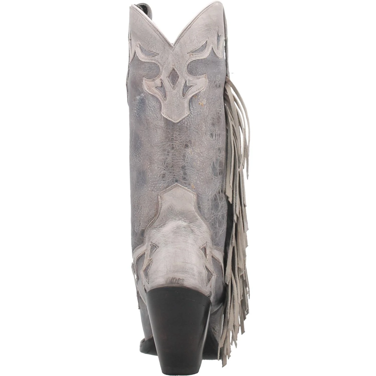 Dan Post Ladies 13" Ameya Grey Metallic With Fringe Western Boots DP4379 - Image 4