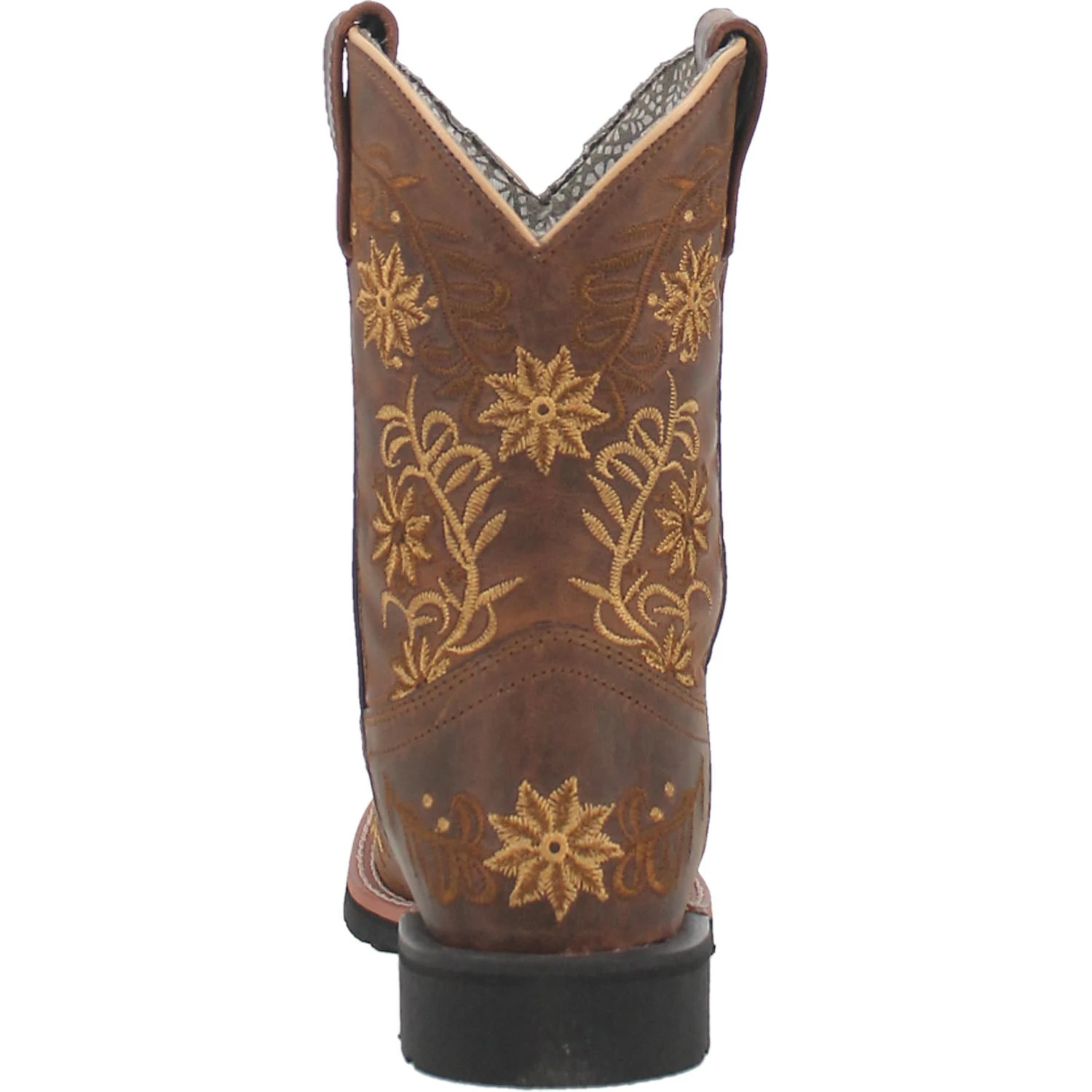 Dan Post Youth Gardenia Embroidered Honey Brown Leather Boots DPC3942 - Image 4