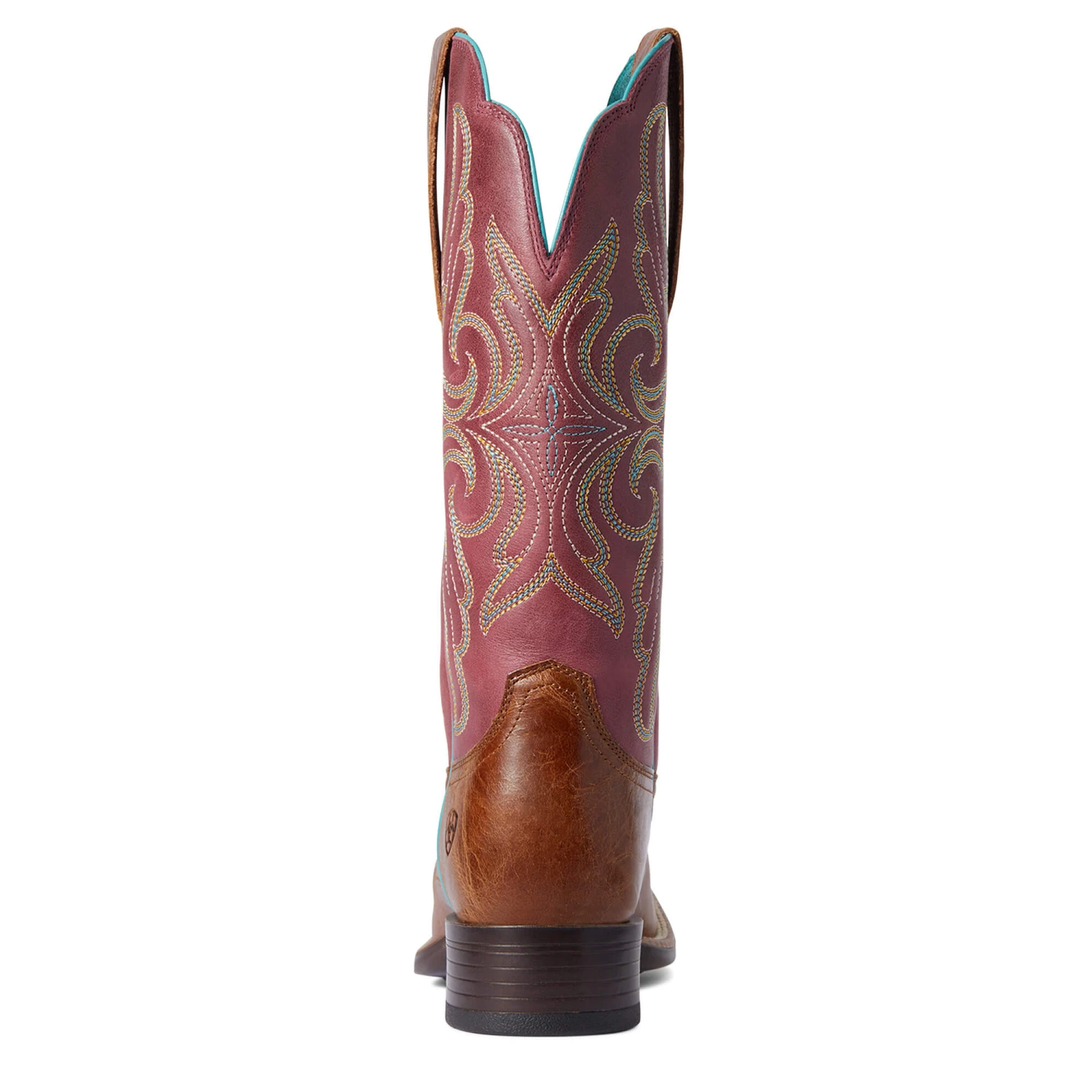Ariat Ladies Primera Dark Tan & Pomegranate StretchFit Boots 10038461 - Image 5