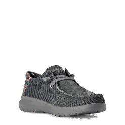 Ariat Men's Hilo Stretch Lace Heather Charcoal And Turq Aztec 10040437