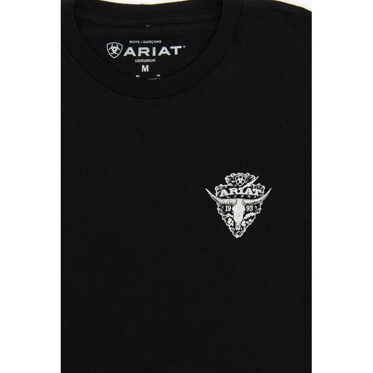 Ariat® Youth Boy's Arrowhead 2.0 Black Graphic T-Shirt 10042709 - Image 2