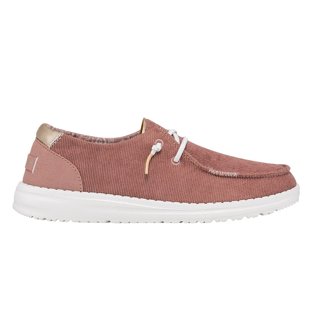Hey Dude Ladies Wendy Corduroy Desert Rose Shoes 121415049 - Image 3