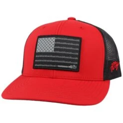 Hooey® Youth "Liberty Roper" Red And Black Trucker Hat 2110T-RDBK-Y