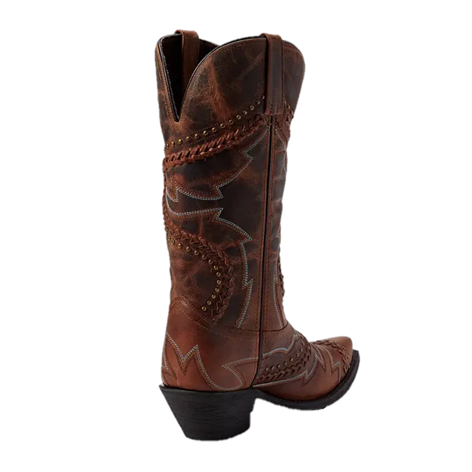 Laredo® Ladies Tan Twistz Studded Brown Snip Toe Boots52390 - Image 4