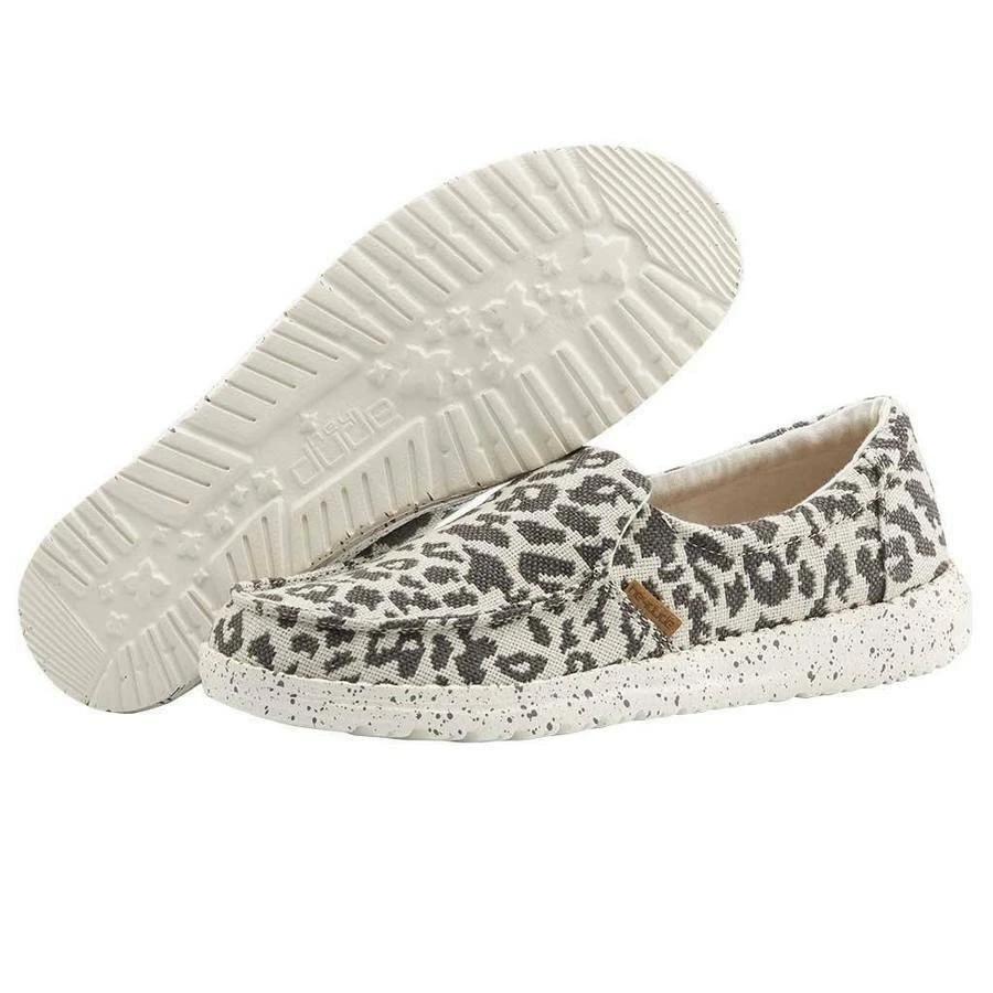 Hey Dude Ladies Misty Woven Cheetah Grey Shoes 140013091 - Image 4