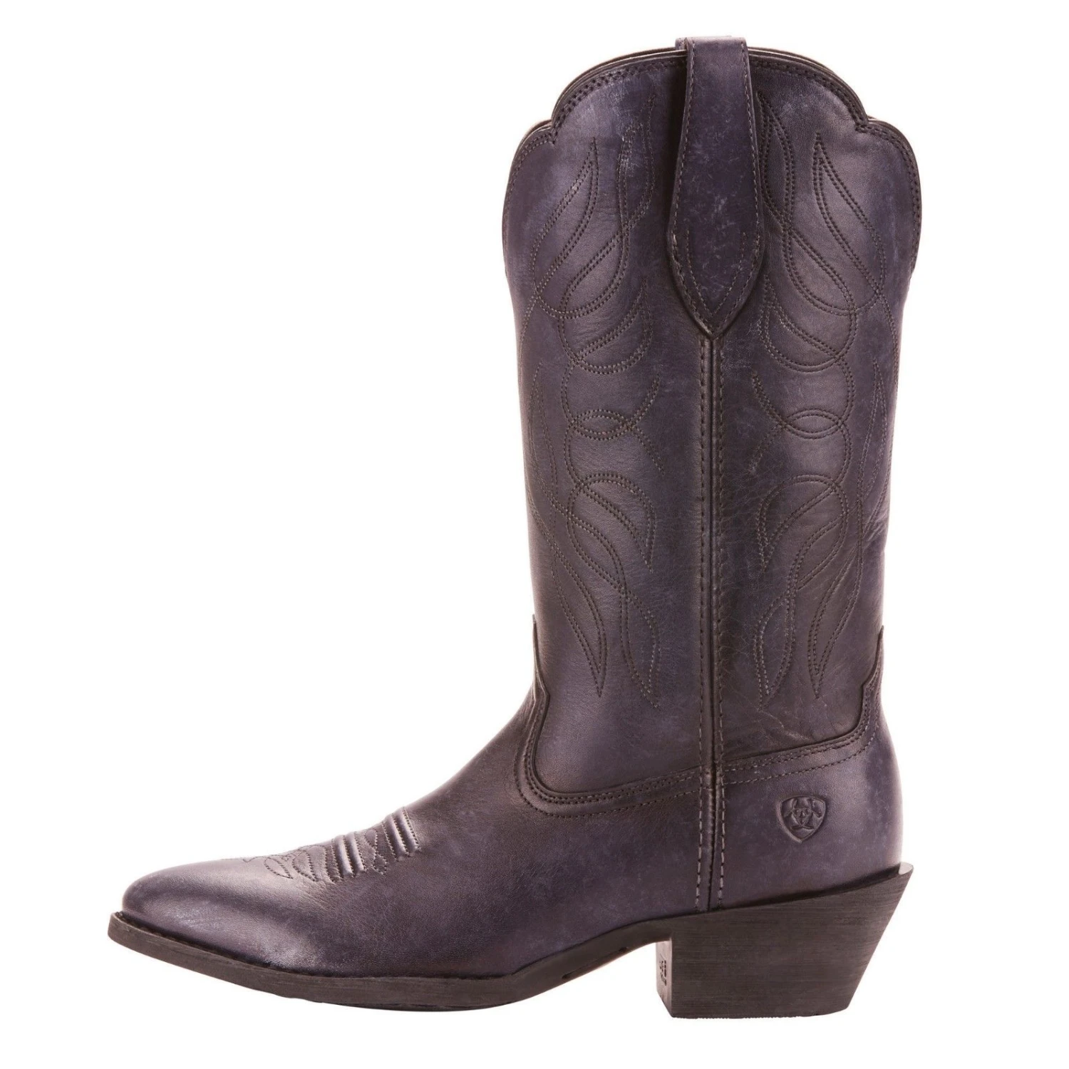 Ariat Ladies Heritage Western Distressed Black R Toe Boots 10025118 - Image 3