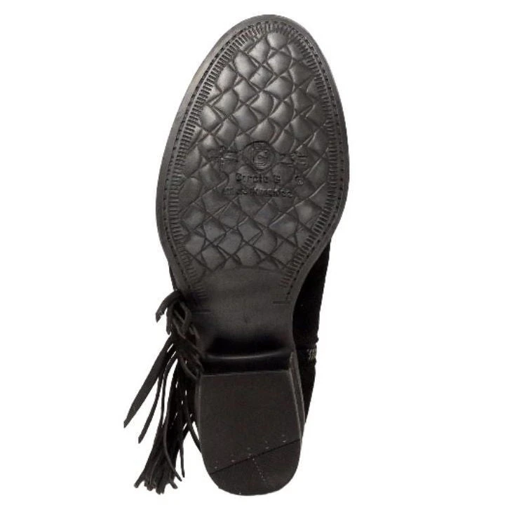 Circle G By Corral Ladies Black Suede Side Fringe Bootie Q0036 - Image 5