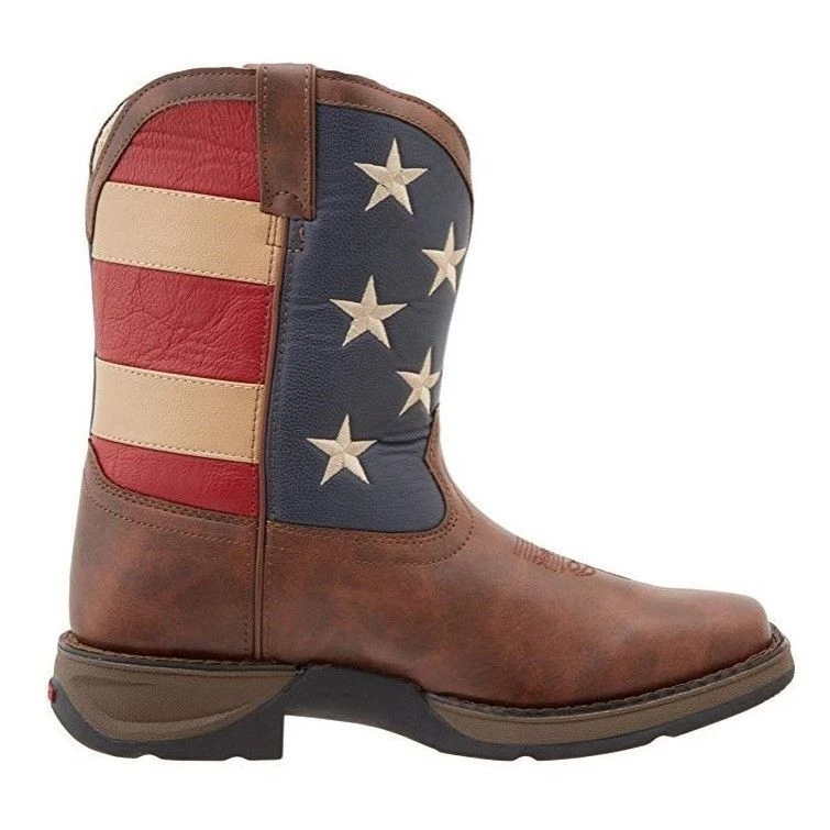 Durango Children's 8" Square Toe Patriotic Western Flag Boots BT245C / BT245Y - Image 5