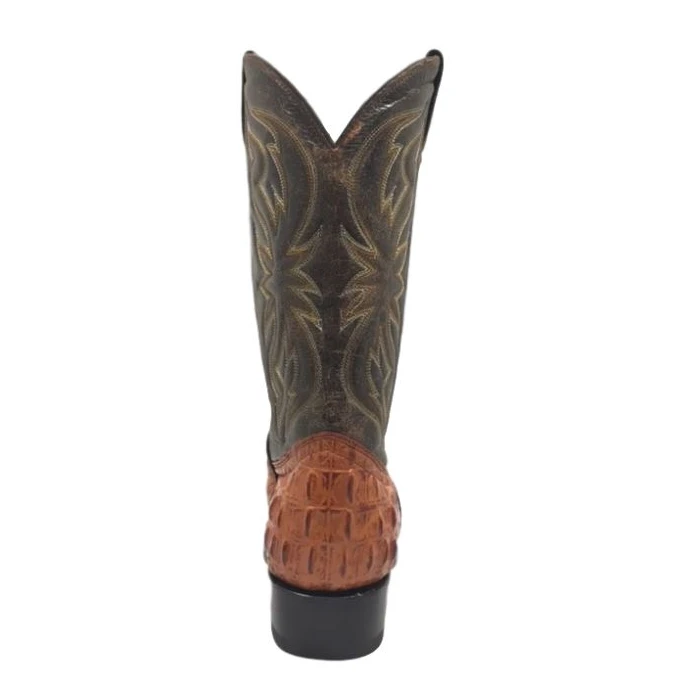Cowtown Men's Cognac R Toe Alligator Print Western Boots R6094 - Image 4
