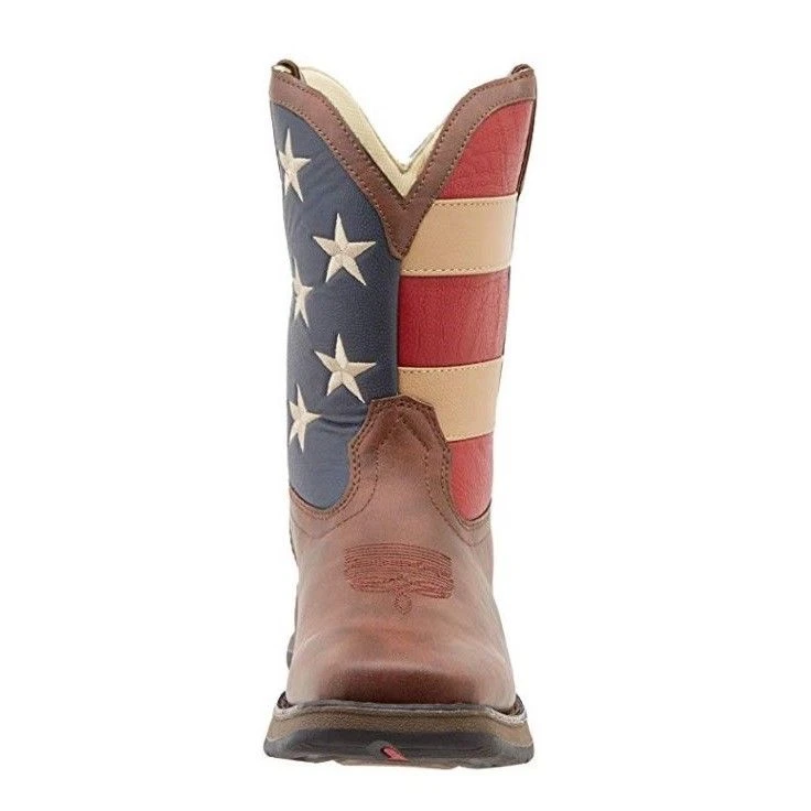 Durango Children's 8" Square Toe Patriotic Western Flag Boots BT245C / BT245Y - Image 6