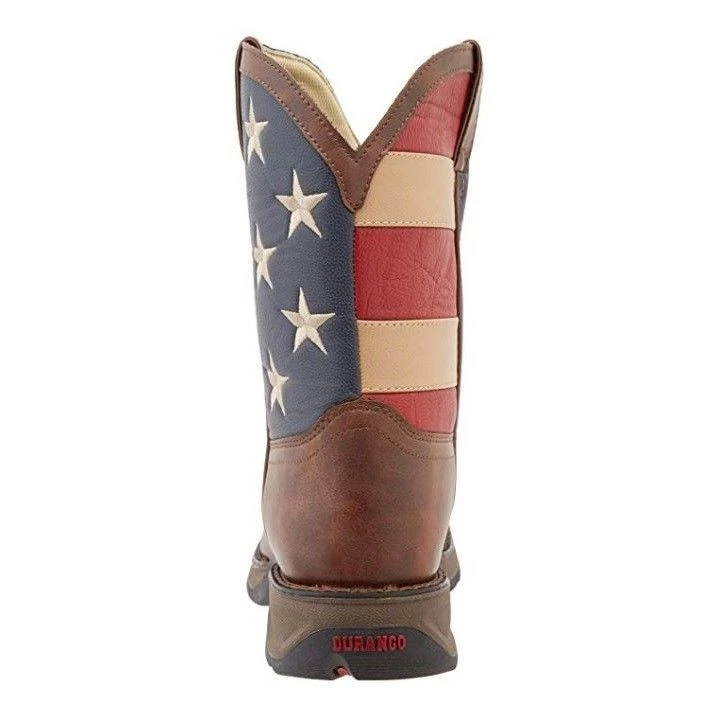Durango Children's 8" Square Toe Patriotic Western Flag Boots BT245C / BT245Y - Image 7