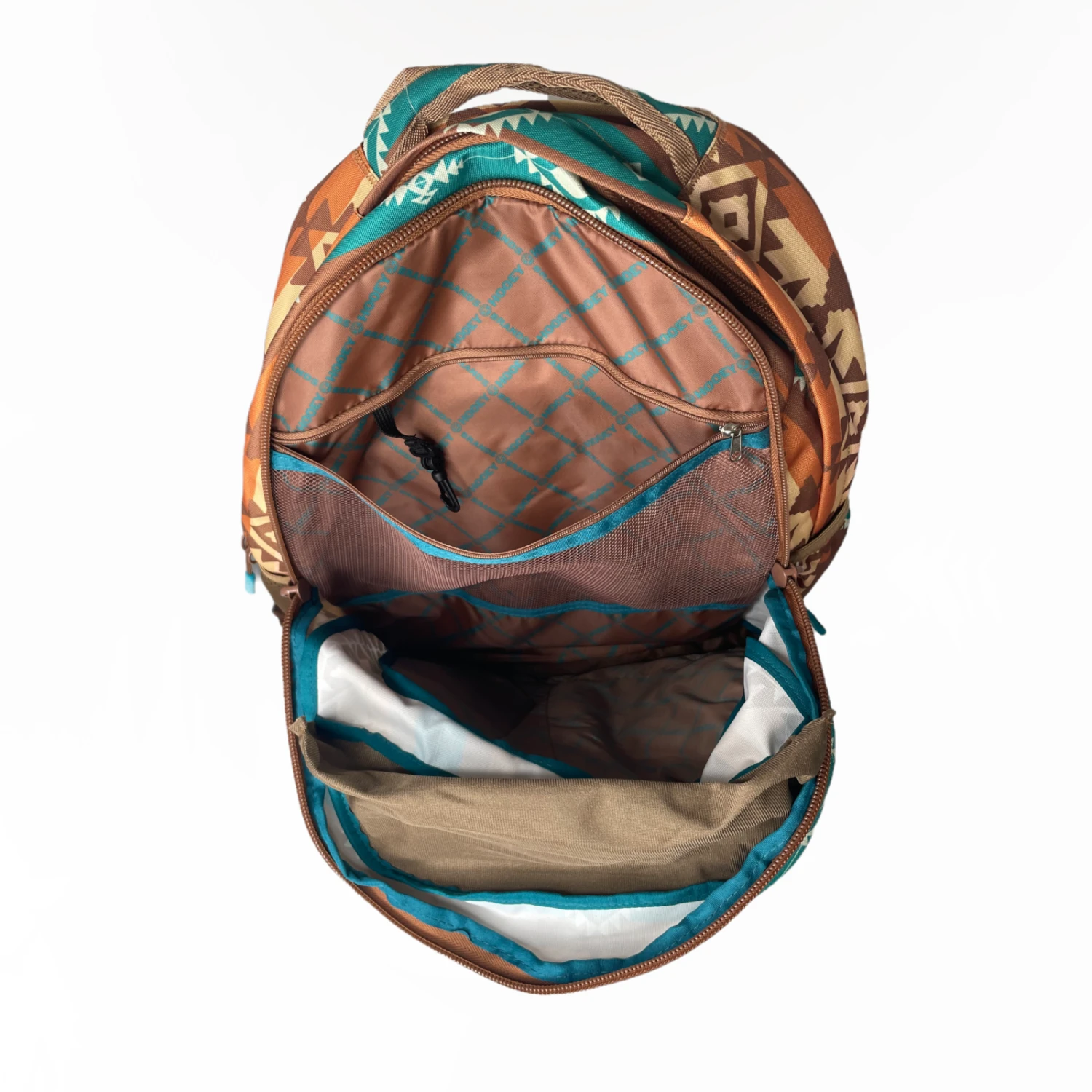 Hooey® "Ox" Brown Aztec Pattern & Tan Accents Backpack BP044BRTN - Image 6