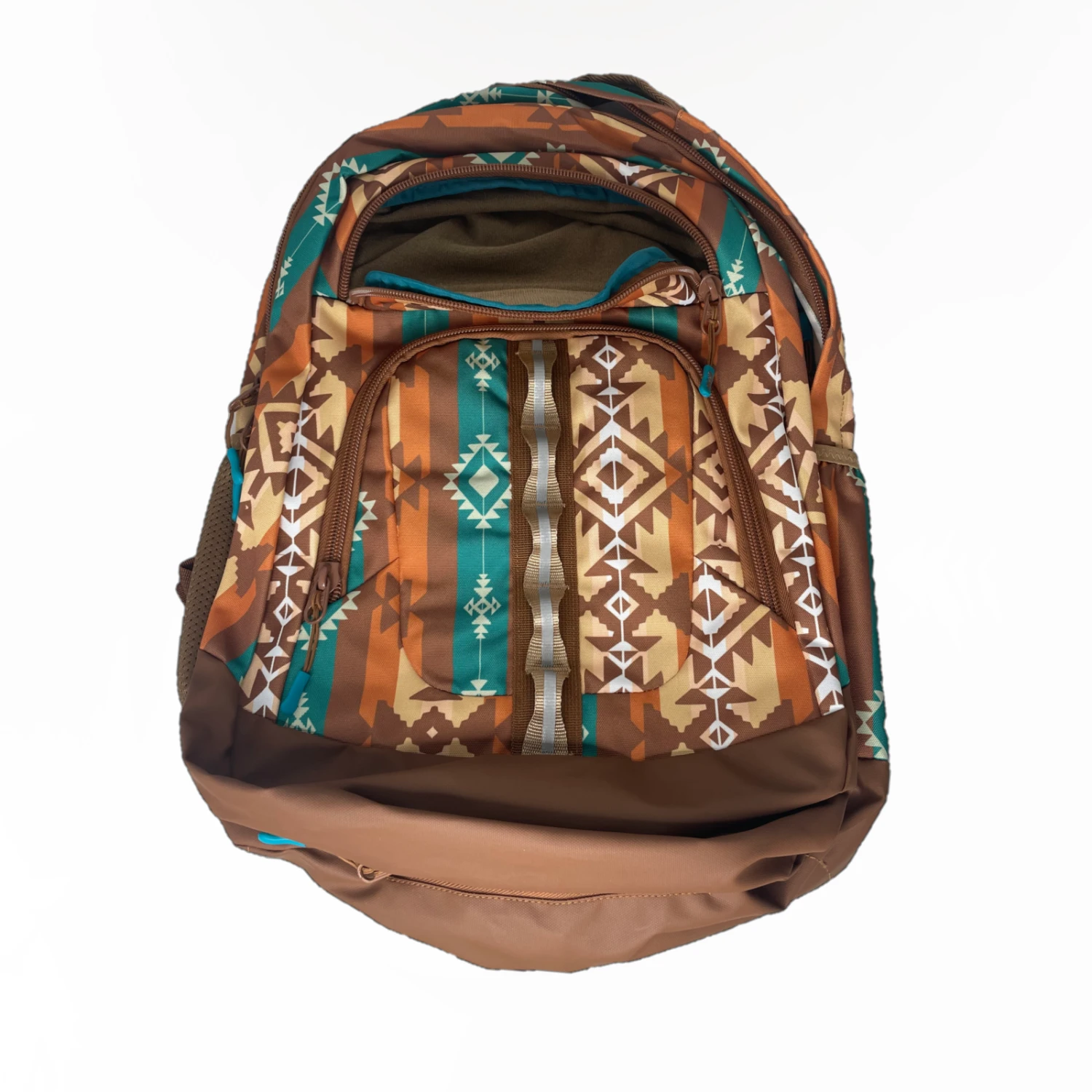 Hooey® "Ox" Brown Aztec Pattern & Tan Accents Backpack BP044BRTN - Image 8