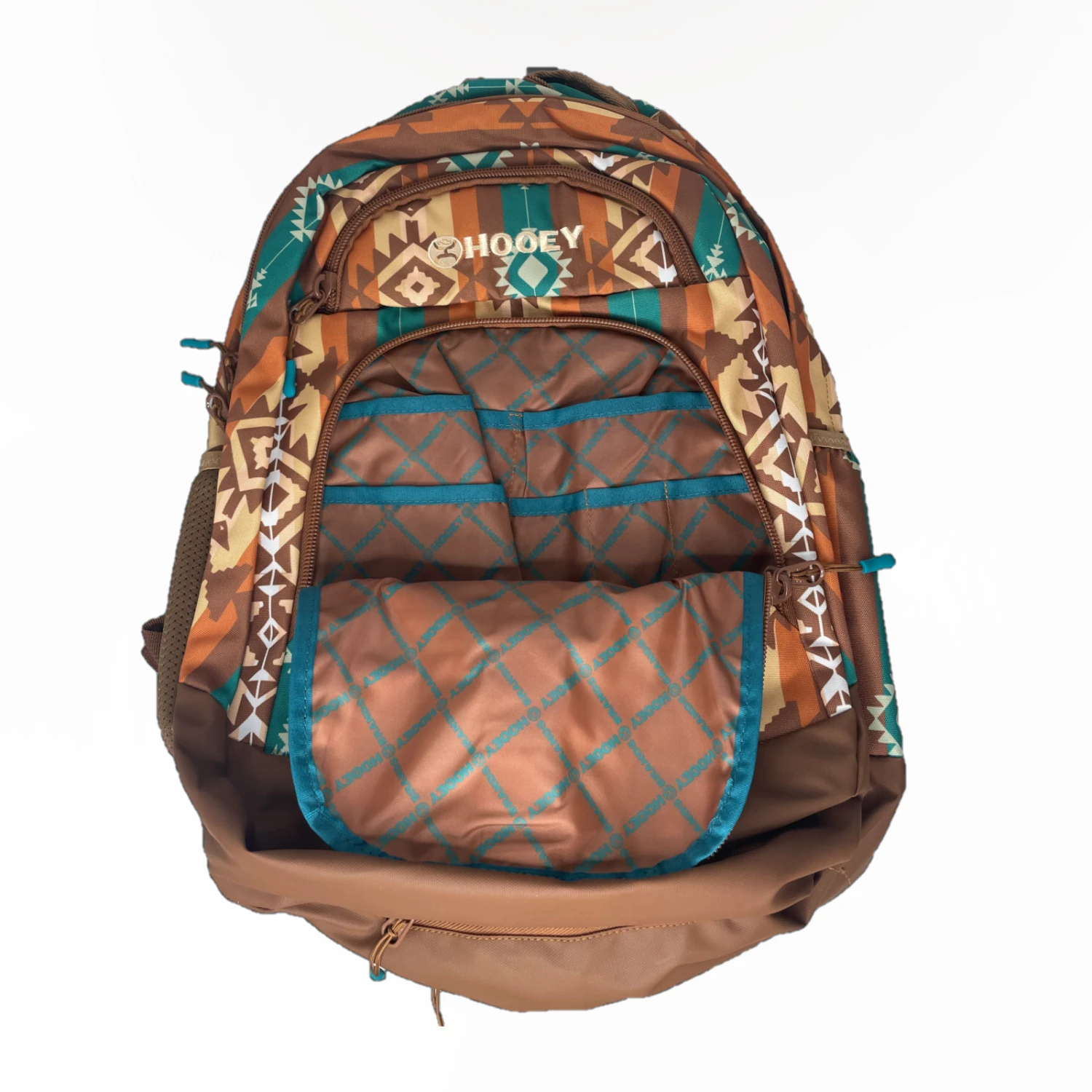 Hooey® "Ox" Brown Aztec Pattern & Tan Accents Backpack BP044BRTN - Image 7