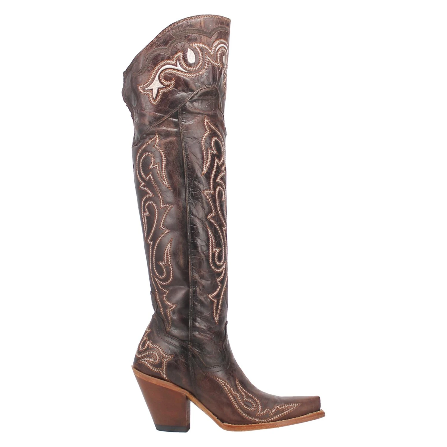Dan Post® Ladies Kommotion Chocolate Snip Toe Tall Leather Boot DP4342 - Image 3