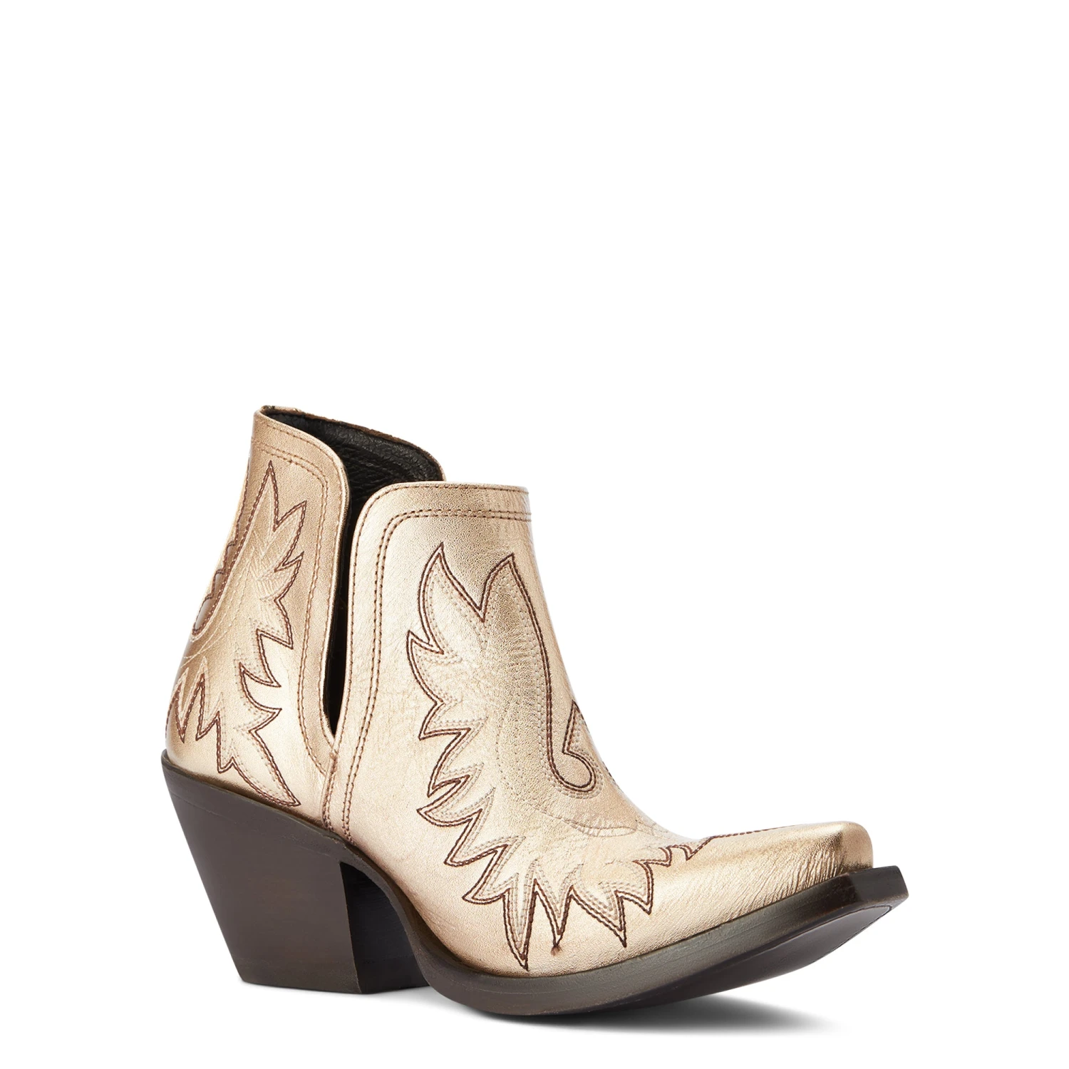 Ariat® Ladies Dixon Gold Buckle Western Booties 10042458 - Image 4