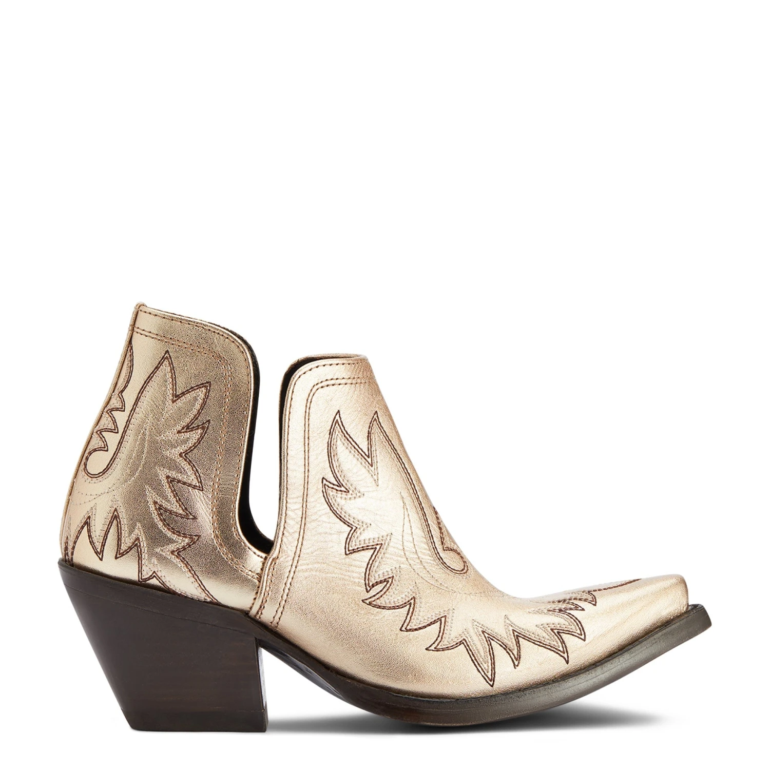 Ariat® Ladies Dixon Gold Buckle Western Booties 10042458 - Image 3