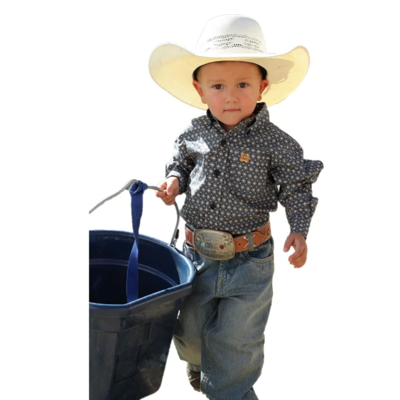 Cinch® Toddler Geometric Print Navy Western Shirt MTW7061292