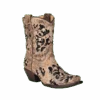 Corral Boots Corral® Ladies Inlay Embroidery & Studs Distressed Brown Ankle Boots A4190