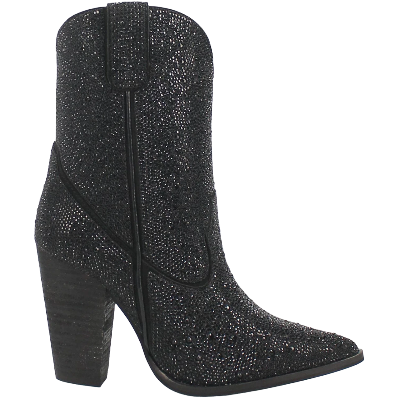 Dingo Ladies Neon Moon Black Rhinestone Booties DI567-BK - Image 2