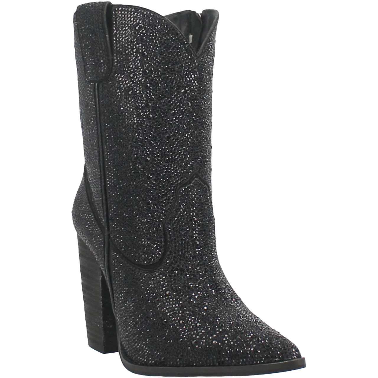 Dingo Ladies Neon Moon Black Rhinestone Booties DI567-BK