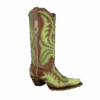 Corral Boots Corral® Ladies Lime Green Neon Overlay Fluorescent Embroidery Boots C3971