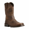 Ariat® Men's Rambler Patriot Distressed Brown Flag Boots 10029692