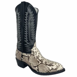 Cowtown Men's Back Cut Python J Toe Western Boots J808