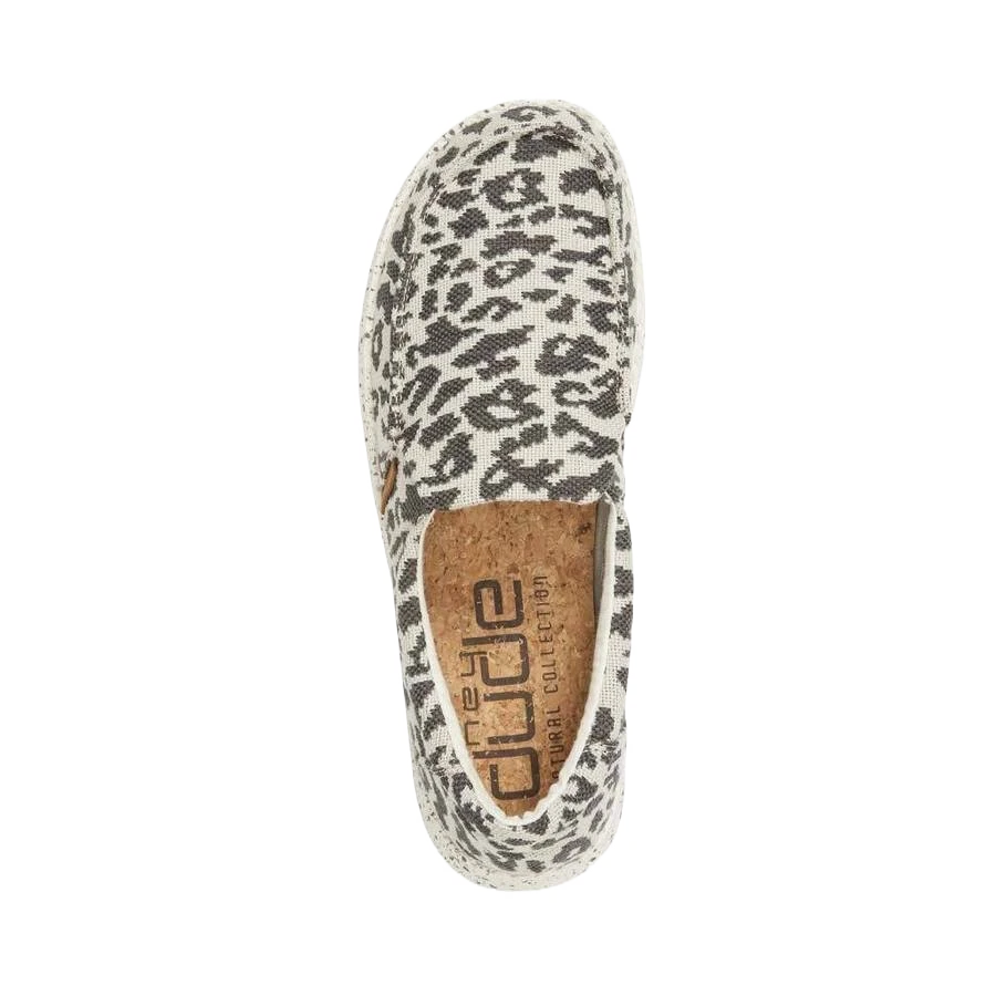 Hey Dude Ladies Misty Woven Cheetah Grey Shoes 140013091 - Image 2