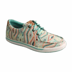 Twisted X Ladies Hooey Loper Light Blue Aztec Shoes WHYC010