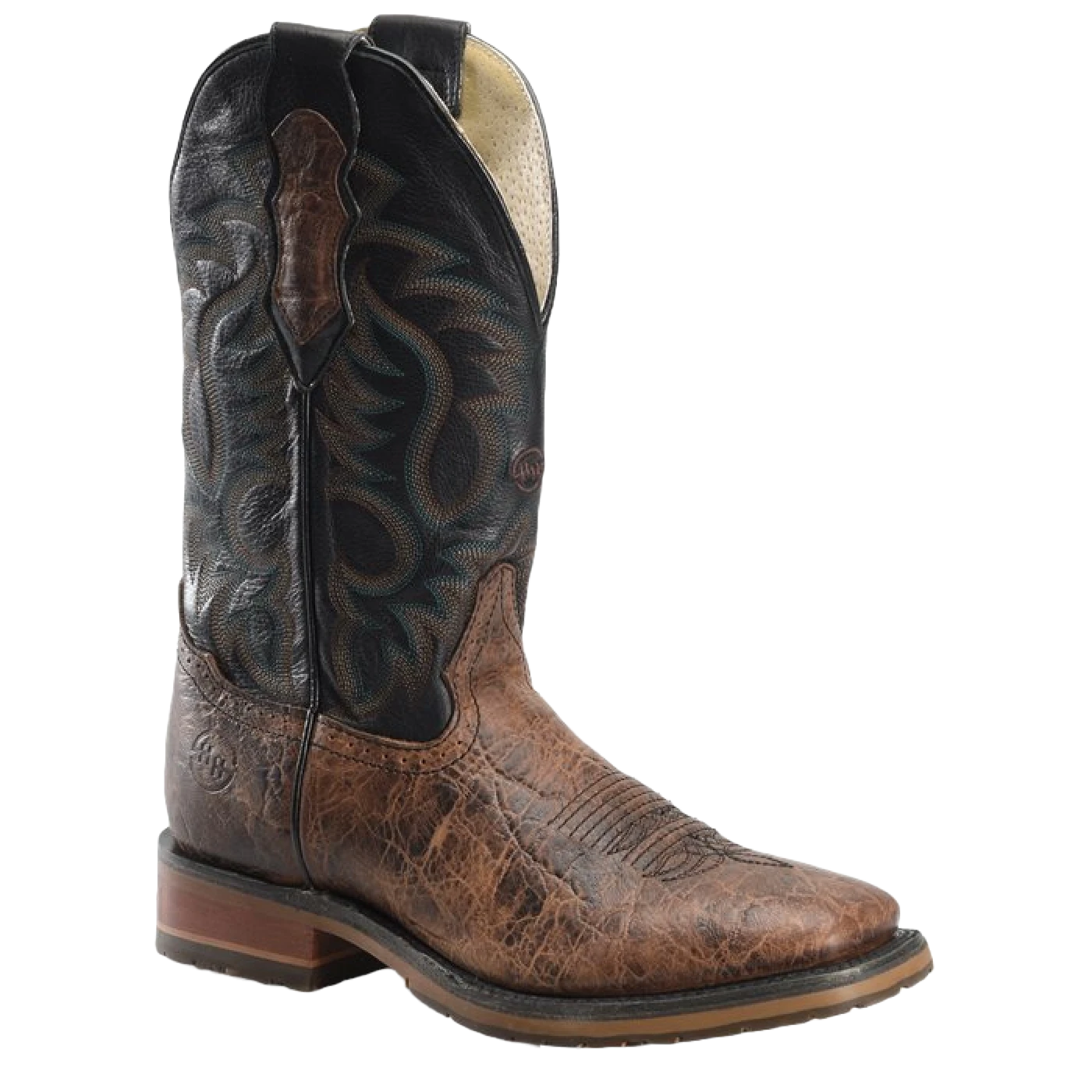 Double H Men's 12" Wide Square Toe Roper Black Cliff Boots DH8644