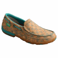Twisted X Ladies Tan & Turquoise Slip On Driving Mocs WDMS022