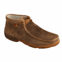 Twisted X Ladies Chukka Driving Moc Brown Bomber Shoes WDM0154