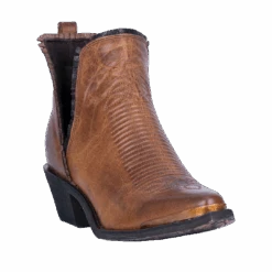 Laredo Ladies Fringette Brown Leather Booties 3173