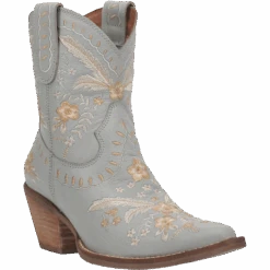 Dingo® Ladies Primrose Floral Embroidery Blue Western Boot DI748-BL