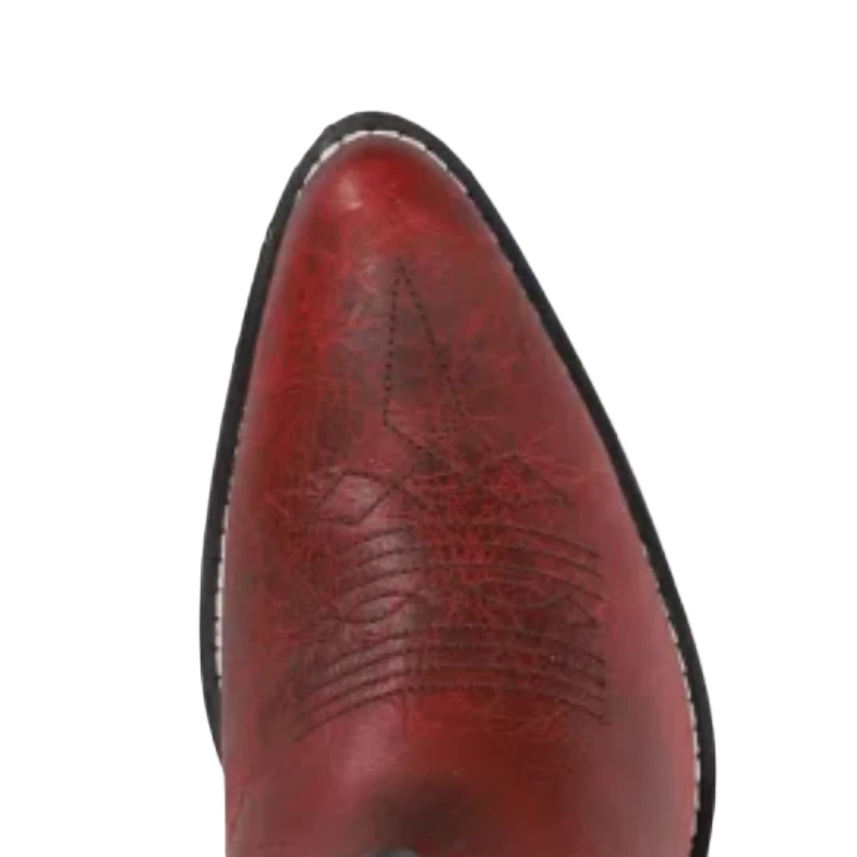 Dingo® Ladies Adobe Rose Red Western Zip Up Booties DI695 - Image 2