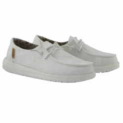 Hey Dude Children's Wendy Linen White Shoes 130120138