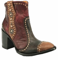 Old Gringo Ladies Cheryl Short Chocolate & Red Shortie Boots BL3194-1