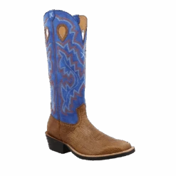 Twisted X Men's 16" Buckaroo Ginger & Blue Square Toe Boots MBK0034