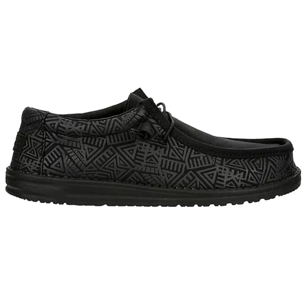 Hey Dude Wally Stretch Total Black Slip On Shoes 110384938 - Image 2