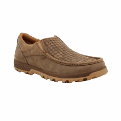 Twisted X Men's Driving Moc Brown Bomber Slip On Shoes MXC0018