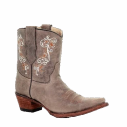 Circle G By Corral Ladies Brown & White Embroidery Boots L5459