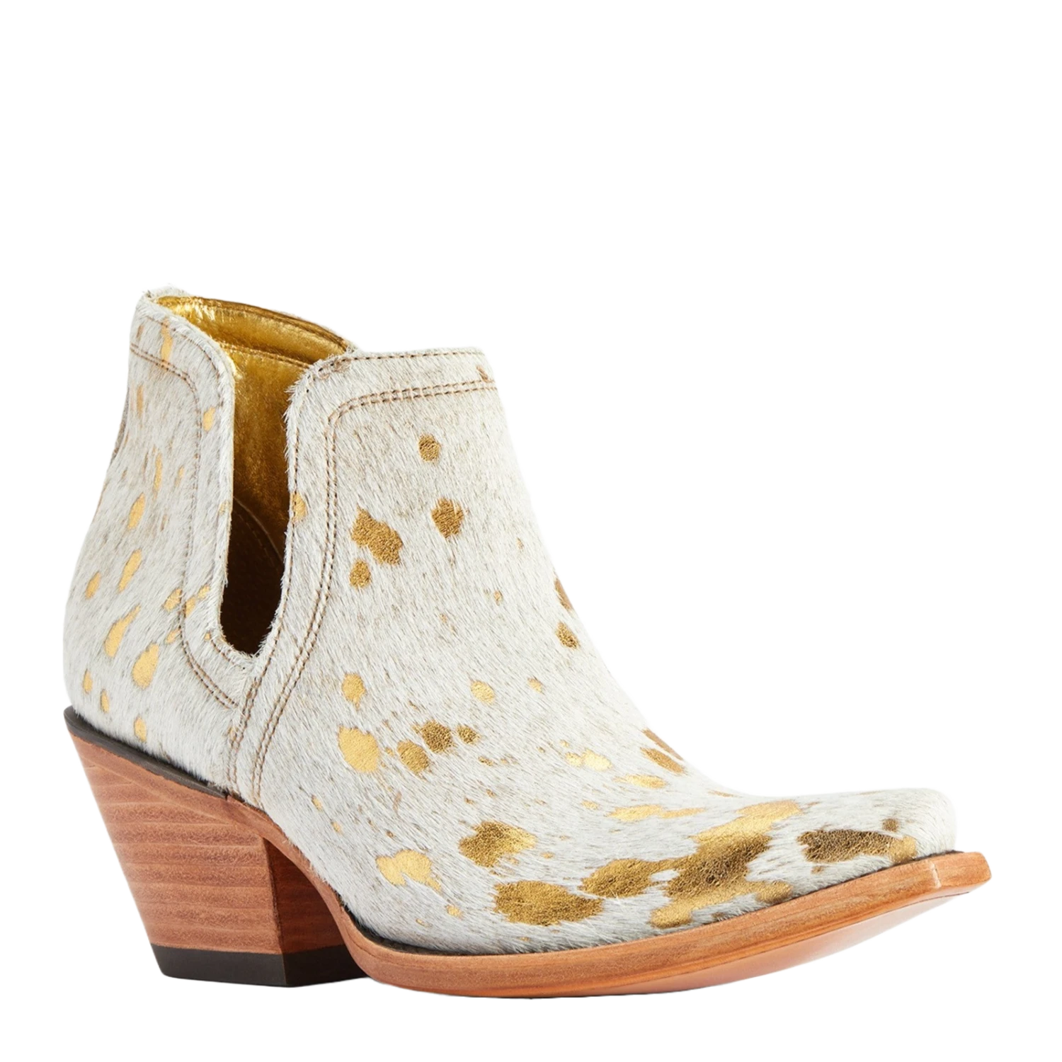 Ariat® Ladies Dixon Haircalf White Metallic Hair On Booties 10041026