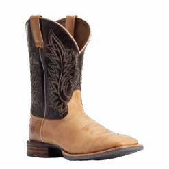 Ariat Men's Ridin' High Desert Tan & Dark Brick Square Toe Boots 10042469