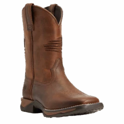 Ariat® Children's Anthem Patriot Brown Square Toe Boots 10040366