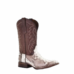 Circle G By Corral Men's Python And Brown Square Toe Boots L5740