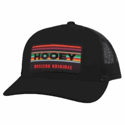 Hooey Boy's Horizon 6-panel Black & Multi-Color Trucker Hat 2135T-BK-Y