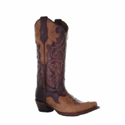 Circle G By Corral Ladies Chocolate & Sand Embroidered Boots L5757