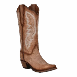 Circle G By Corral Ladies Embroidery & Studs Brown Boots L2041