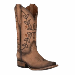 Circle G By Corral Ladies Flowered Embroidery Brown Boots L2032